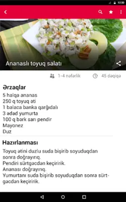 Dadlı - Yemək reseptləri android App screenshot 0