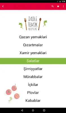 Dadlı - Yemək reseptləri android App screenshot 6