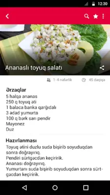 Dadlı - Yemək reseptləri android App screenshot 8